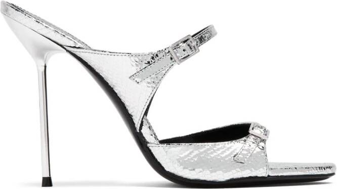 Paris Texas Leren sandalen Zilver