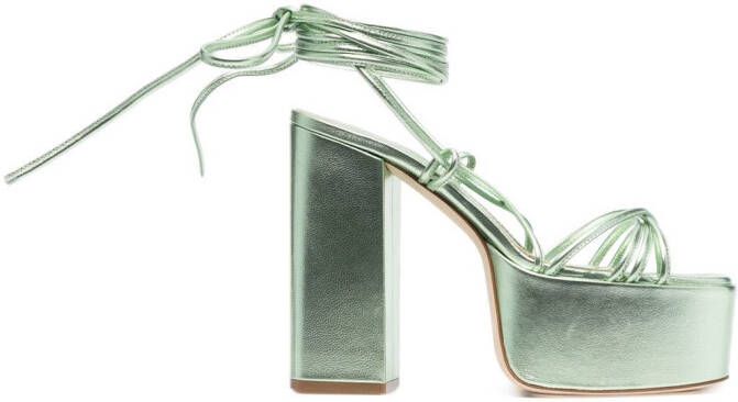 Paris Texas Malena sandalen met plateauzool Groen