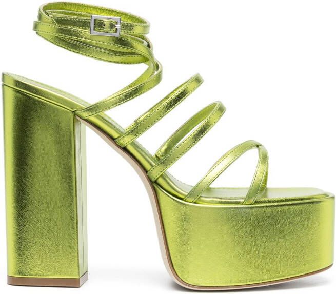 Paris Texas Malena sandalen met plateauzool Groen