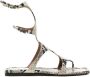 Paris Texas Uma sandalen met slangenleer-effect Beige - Thumbnail 1