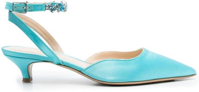 P.A.R.O.S.H. Pumps verfraaid met kristallen Blauw