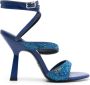 Patrizia Pepe 100mm sandalen met glitter Blauw - Thumbnail 1