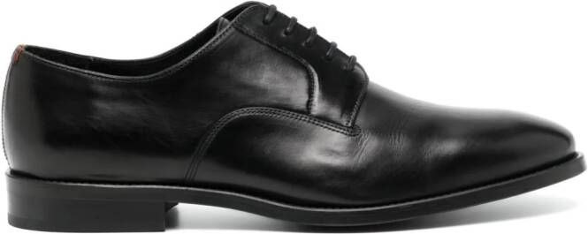 Paul Smith Leren derby schoenen Zwart