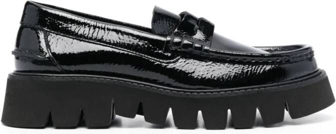 Pedro Garcia Leren loafers Zwart