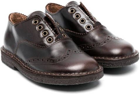 Pèpè Leren brogues Bruin