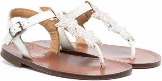 Pèpè Sandalen met glitter Wit