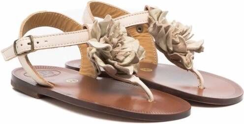 Pèpè Sandalen met ruche afwerking Beige