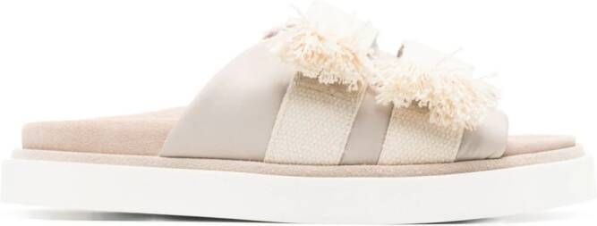 Peserico Gewatteerde slippers Beige