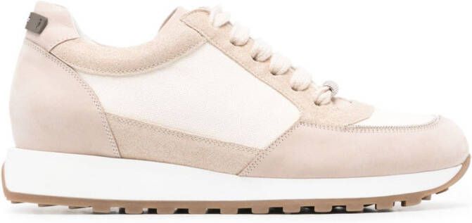 Peserico Punto Luce leren sneakers Beige