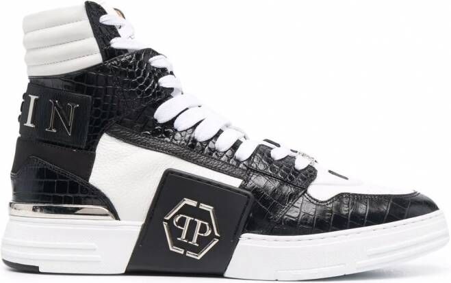 Philipp Plein Cocco Phantom Kicks High-Top Sneakers - White