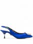 Philipp Plein Crystal Hexagon leren pumps Blauw - Thumbnail 1