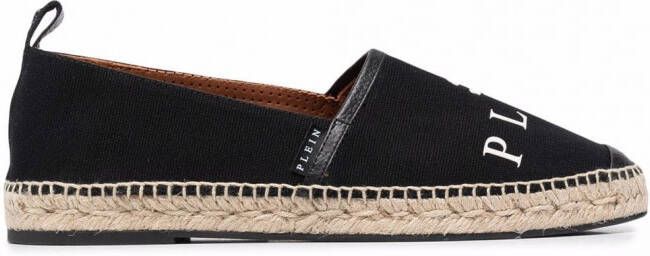 Philipp Plein Espadrilles met logoprint Zwart