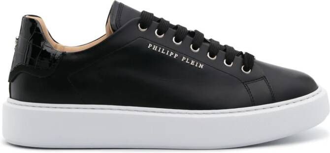 Philipp Plein Hexagon leren sneakers Zwart