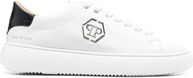 Philipp Plein Hexagon low-top sneakers Wit