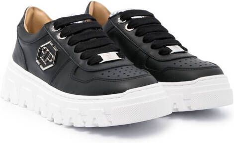 Philipp Plein Junior Hexagon low-top sneakers Zwart