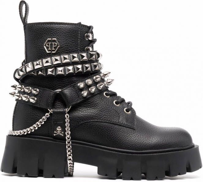 Philipp Plein Laarzen met studs Zwart