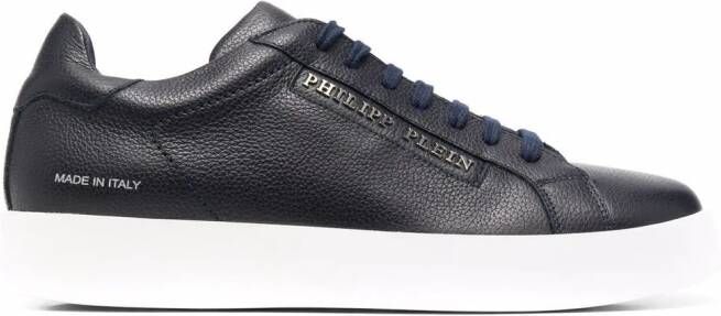 Philipp Plein Leren sneakers Blauw