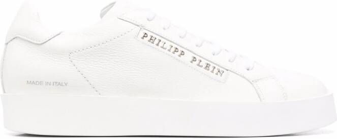 Philipp Plein Leren sneakers Wit