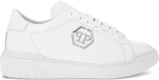 Philipp Plein Leren sneakers Wit