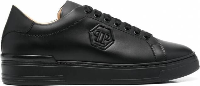 Philipp Plein Leren sneakers Zwart