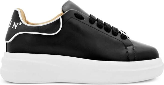 Philipp Plein Leren sneakers Zwart