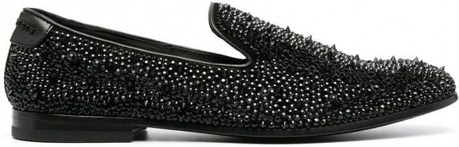 Philipp Plein Loafers met studs Zwart