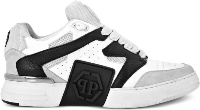 Philipp Plein Phantom Street leren sneakers Wit