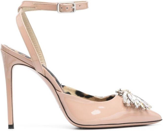 Philipp Plein Pumps verfraaid met kristallen Beige