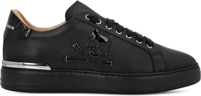 Philipp Plein Skull&Bones low-top sneakers Zwart