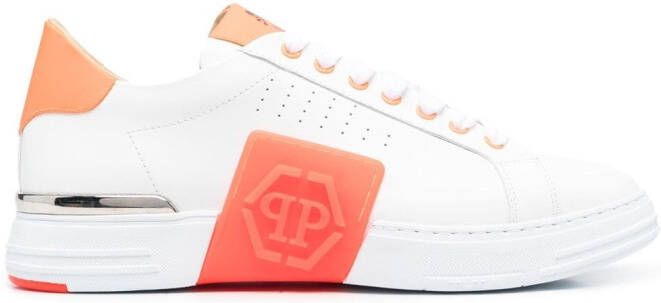 Philipp Plein Sneakers met logopatch Wit