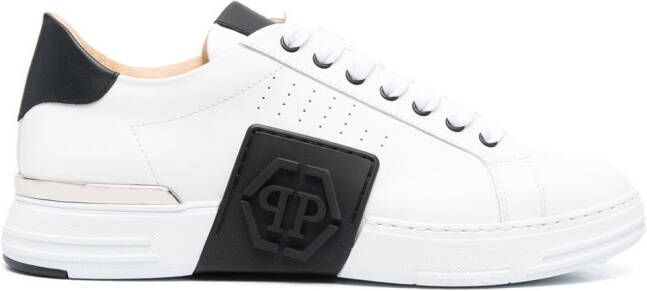 Philipp Plein Sneakers met logopatch Wit