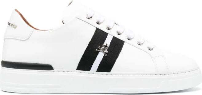 Philipp Plein Sneakers met logoplakkaat Wit