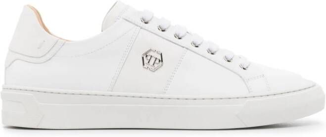 Philipp Plein Sneakers met logoplakkaat Wit