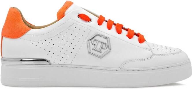 Philipp Plein Sneakers met logoplakkaat Wit