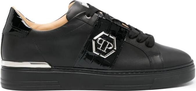 Philipp Plein Sneakers met logoplakkaat Zwart