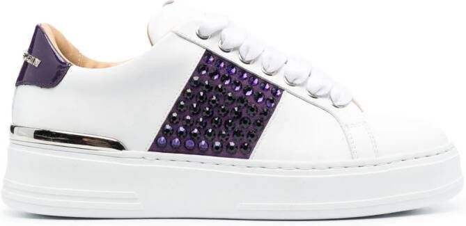 Philipp Plein Sneakers verfraaid met kristallen Wit