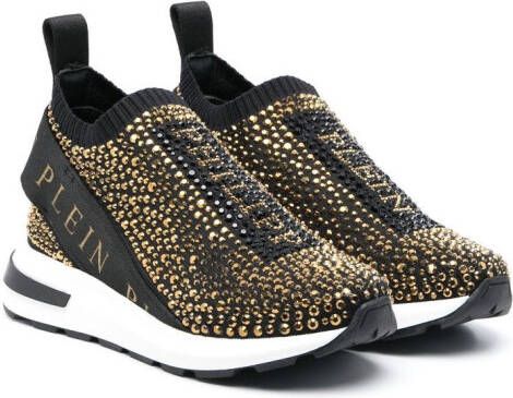 Philipp Plein Sneakers verfraaid met logo Zwart