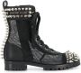 Philipp Plein Veterlaarzen met studs Zwart - Thumbnail 1