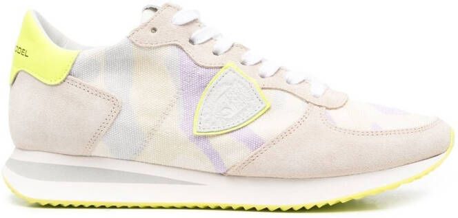 Philippe Model Paris Sneakers met colourblocking Beige