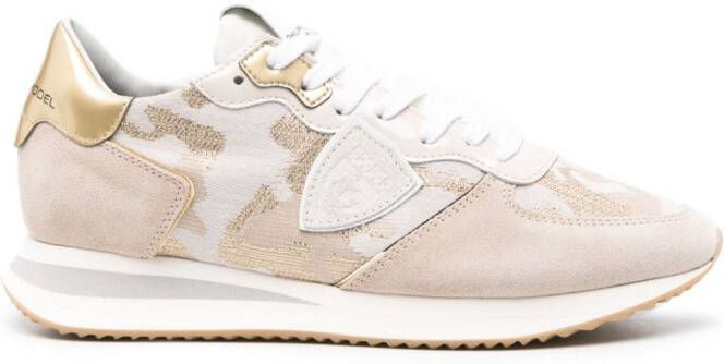 Philippe Model Paris TRPX sneakers met camouflageprint Beige