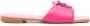 PINKO Marli 01 leren slippers Roze - Thumbnail 1