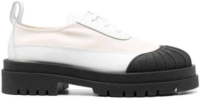 Plan C Canvas veterschoenen Beige