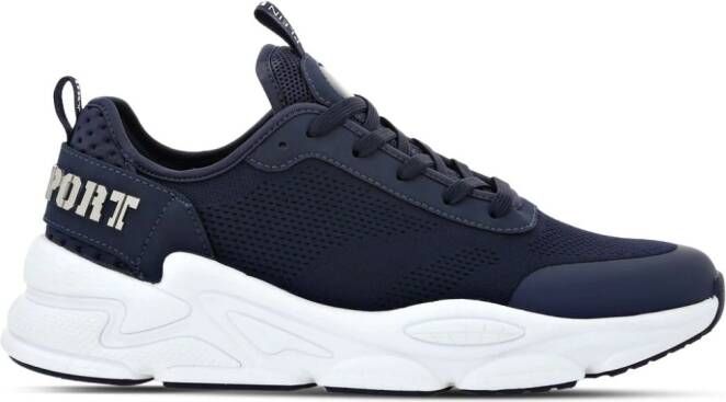 Plein Sport Sneakers met logo en mesh Blauw