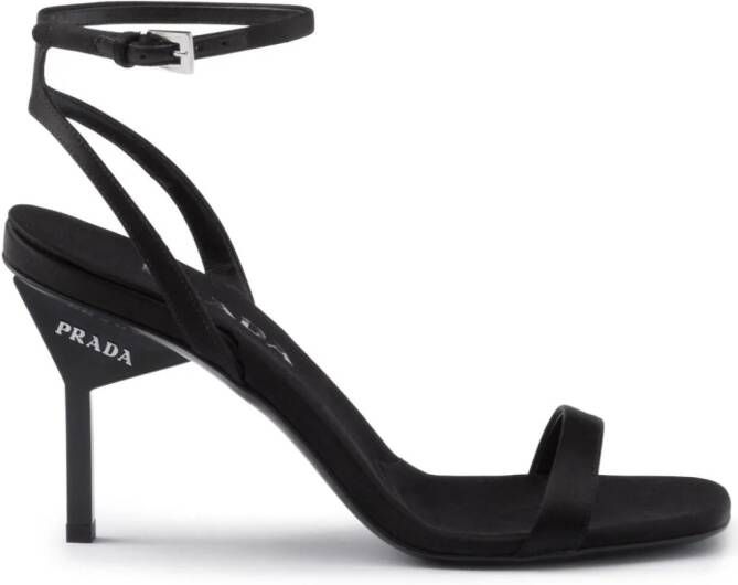 Prada Rene sandalen met geometrische hak Zwart