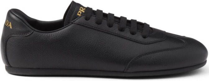 Prada Deer leren sneakers Zwart