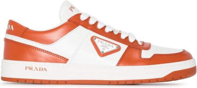 Prada Downtown leren sneakers Wit