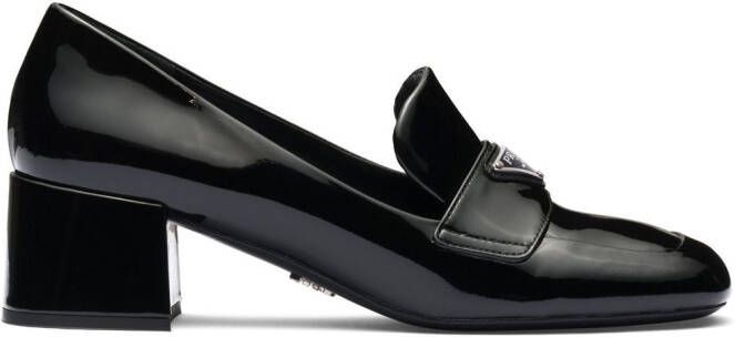 Prada Leren loafers Zwart