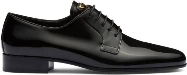 Prada Leren loafers Zwart