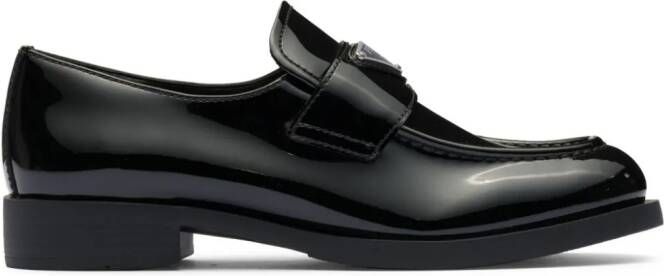 Prada Leren loafers Zwart