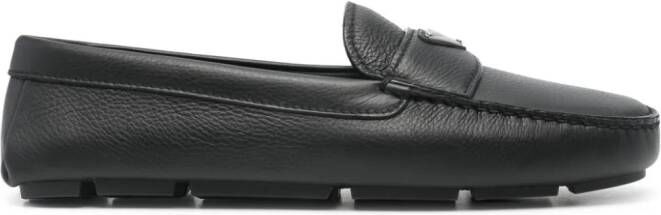 Prada Leren loafers Zwart